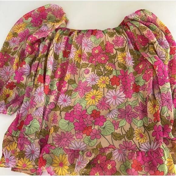 Show Me Your MuMu Carnaby Floral Briar Pink Mini Dress Women’s Size Small - Picture 7 of 8